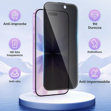 Carica l'immagine nel visualizzatore di Gallery, 3 Pezzi Pellicola Privacy per iPhone 17 con 3 Protezione Fotocamera