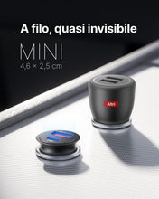 Carica l'immagine nel visualizzatore di Gallery, INIU Caricatore Auto USB C, 60W Combinati [Type C 30W + USB A 30W], Nero
