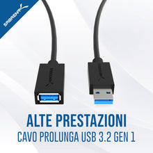 Carica l'immagine nel visualizzatore di Gallery, SABRENT Cavo Prolunga USB 3.2 Gen1 (1,8m) Maschio a Femmina, Cavo Estensione USB Trasferimento Dati e Ricarica per Hub &amp;