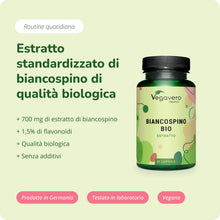 Carica l'immagine nel visualizzatore di Gallery, BIANCOSPINO BIO Vegavero® | 700 mg | con 1,5% di Flavonoidi | Senza Additivi | Integratore per Sistema Cardiovascolare (