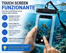 Carica l'immagine nel visualizzatore di Gallery, x2 Custodia Impermeabile Smartphone [Design 3D unico pezzo ] IPX8 Borsa Impermeabile Cellulare snorkeling,sub,immersioni