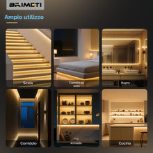 Carica l'immagine nel visualizzatore di Gallery, BRIMETI Striscia LED COB con Sensore di Movimento Dimmerabile 5M 320LEDs/M 5V Striscie a Batteria Bianco Naturale 4000K 