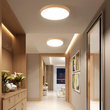 Carica l'immagine nel visualizzatore di Gallery, Plafoniera Led Soffitto Con Venature Del Legno,Montaggio Ad Incasso,Moderno Ultrasottile Plafoniera Led,24W 3000K/4000K/