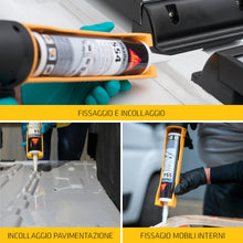 Carica l'immagine nel visualizzatore di Gallery, SIKA - Adesivo per assemblaggio camper - Sikaflex-554, Bianco - Incollaggio strutturale ad alta elasticità - Massima sta