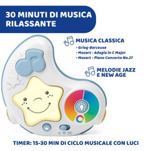 Carica l'immagine nel visualizzatore di Gallery, Chicco Palestrina dei Colori Azzurra 3in1, Palestrina Neonato Multifunzione Elettronica con Tappeto Neonato, Proiettore Stelle, Luce Notturna Removibile e Melodie Rilassanti - Giochi Neonato 0+ Mesi