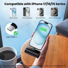 Carica l'immagine nel visualizzatore di Gallery, Feob Mini Power Bank per iPhone 18/17/16/15 Serie, 5200mAh USB C Caricatore Portatile Ultra-Compatto Batteria Esterna Po