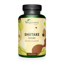 Carica l'immagine nel visualizzatore di Gallery, SHIITAKE Vegavero® | 1.500 mg | Con 40% Polisaccaridi e 30% Betaglucani | Certificato in Laboratorio | 120 capsule | Len