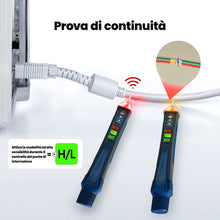 Carica l'immagine nel visualizzatore di Gallery, Cercafase Senza Contatto con Penna Torcia, Rilevatore di Tensione, cerca fase elettrico con allarme LED e Suono, 24v-100