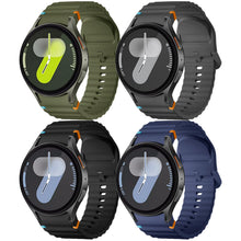 Carica l'immagine nel visualizzatore di Gallery, Mastten Confezione da 4 cinturini sportivi compatibili con Samsung Galaxy Watch 7, cinturino in morbido silicone per Gal