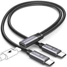 Carica l'immagine nel visualizzatore di Gallery, KiwiBird sdoppiatore USB C 1 a 2, sdoppiatore cavo usbc 1 femmina 2 maschio