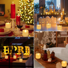 Carica l'immagine nel visualizzatore di Gallery, CNMTCCO Candele a LED, 24Pcs Candele a LED Senza Fiamma, Lumini LED, Luce Calda Senza Fiamme con Batterie per Decorazion