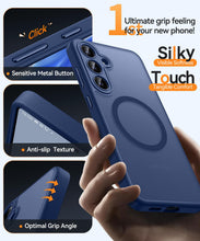 Carica l'immagine nel visualizzatore di Gallery, CANSHN Magnetica Cover per Samsung Galaxy S24 (6.2 Pollici), [Protezione Completa Della Fotocamera] Custodia Traslucida 