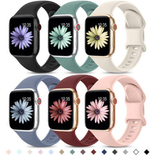 Carica l'immagine nel visualizzatore di Gallery, Higgs 6 Pezzi Silicone Compatibile con Cinturino Apple Watch 40mm 41mm 38mm 42mm 44mm 45mm 46mm 49mm Donna Uomo, Cinturi
