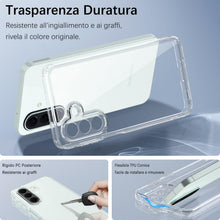 Carica l'immagine nel visualizzatore di Gallery, Cover per Samsung Galaxy A27 5G, Con 2 Vetro Temperato Pellicola Protettiva, Custodia per Cellulare in Silicone PC Antig