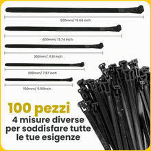 Carica l'immagine nel visualizzatore di Gallery, Offgridtec Fascette fermacavo riutilizzabili autobloccanti, 7,6 mm x 150 mm, resistenti al calore e al freddo, organizza