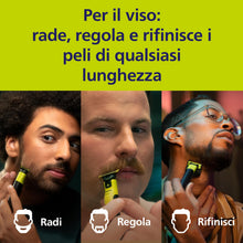 Carica l'immagine nel visualizzatore di Gallery, Philips OneBlade QP430/60 - Testine originali a 360 lame, compatibili con tutti i rasoi e tagliabordi elettrici OneBlade