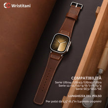 Carica l'immagine nel visualizzatore di Gallery, Wristitani Cinturino Pelle Vintage per Apple Watch 44/45/46/49/40/41/42mm