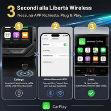 Carica l'immagine nel visualizzatore di Gallery, Adattatore Carplay Wireless, Android Auto Wireless 2 in 1