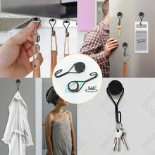 Carica l'immagine nel visualizzatore di Gallery, 4PCS Ganci Magnetici Extra Forti, 16mm Potente Neodimio Magnete Gancio, Senza Punzonatura, per Cucina Camera da Letto Ba