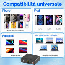 Carica l'immagine nel visualizzatore di Gallery, Caricatore USB C Multiplo 8 Porte con Schermo LED 200W Stazione