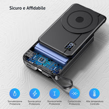 Carica l'immagine nel visualizzatore di Gallery, Magnetic Power Bank –10000 mAh Magnetico Powerbank for iPhone