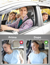 Carica l'immagine nel visualizzatore di Gallery, oasser Poggiatesta Auto Bambini e Adulti 360° Regolabile Supporto per Collo e Testa CA1 Nero