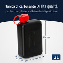 Carica l'immagine nel visualizzatore di Gallery, hünersdorff Tanica per carburante standard da 2 l, tanica di ricambio