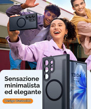 Carica l'immagine nel visualizzatore di Gallery, CANSHN Magnetica Cover per Samsung Galaxy S22 Ultra (6.8 Pollici), [Protezione Completa Della Fotocamera] Custodia Trasl