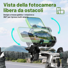 Carica l'immagine nel visualizzatore di Gallery, Alyvisun Porta Telefono Moto e Bici, Anti-Vibrazione con Blocco Rapido