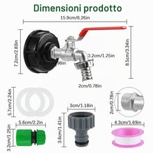 Carica l'immagine nel visualizzatore di Gallery, IBC Rubinetto di Scarico, Adattatore per Rubinetto Cisterna