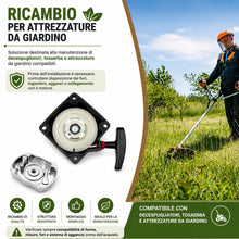 Carica l'immagine nel visualizzatore di Gallery, topolenashop Rinculo Avviamento Universale a Strappo per Decespugliatori e Tosaerba 43CC 49CC 52CC – Starter Manuale con