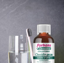 Carica l'immagine nel visualizzatore di Gallery, Forhans Liquido Antisettico Clorhexidina Clexidin 0.20% Collutorio dal gusto gradevole, 200 ml