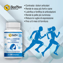 Carica l'immagine nel visualizzatore di Gallery, COLLAGENE 360 Compresse - Collagene Idrolizzato 2000 mg - Collagene e Acido Ialuronico - Pelle Luminosa, Articolazioni S