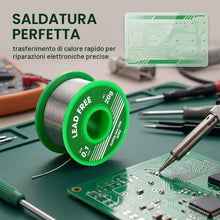 Carica l'immagine nel visualizzatore di Gallery, 1 Rotolo Stagno Per Saldare 60/40 Con Flussante 1 Mm 20 G Argento Per Elettronica