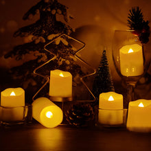 Carica l'immagine nel visualizzatore di Gallery, FREEPOWER 12 Candele LED Ricaricabili con Telecomando Timer Fiamma Tremolante, Luce Bianca Calda, Lumini LED Elettriche,
