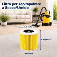 Carica l'immagine nel visualizzatore di Gallery, 3x Cartuccia Filtro Aspirapolvere compatibile per Kärcher WD3 Premium WD2 WD3 WD3 MV3 WD3P Il kit di estensione sostitui