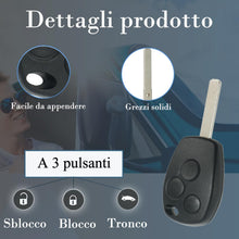 Carica l'immagine nel visualizzatore di Gallery, SUPALAND Guscio Chiave di Ricambio a 3 Tasti Per Telecomando Auto Con Lama Compatibile Con Renault Clio Kangoo Twingo Mo