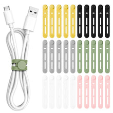 Carica l'immagine nel visualizzatore di Gallery, OFFCUP 30 Organizer per Cavi Dati, Fascette in Silicone Elastiche E Riutilizzabili, Clip per Cavi, Avvolgicavo per Cavo 