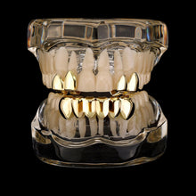 Carica l'immagine nel visualizzatore di Gallery, Set di grillz unisex Bling per denti HipHop, lucido, in lega, per sopra e sotto, coperti di fascino alla moda