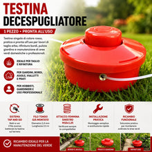 Carica l'immagine nel visualizzatore di Gallery, topolenashop 2 Testine per Decespugliatore Tap And Go Batti e Vai – Filo Tondo 2,4 mm x 2,5 m Premontato – Attacco Femmi