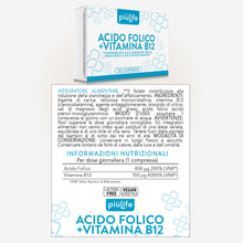 Carica l'immagine nel visualizzatore di Gallery, Acido Folico 400 μg Con B12 PiùLife - 160 Compresse