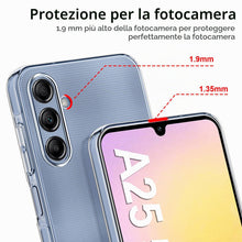 Carica l'immagine nel visualizzatore di Gallery, FLLAO Cover Compatibile con Samsung Galaxy A25 5G con 3 Pellicola Vetro Temperato, Custodia Trasparente Ultra Sottile Si