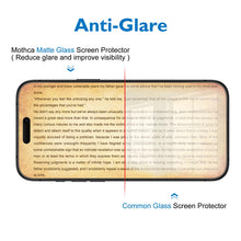 Carica l'immagine nel visualizzatore di Gallery, Mothca Vetro Temperato Opaco per iPhone 16, 2 Pellicole Protettive Opache + 2 Pellicole Fotocamera, Anti-Impronte e Anti