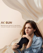Carica l'immagine nel visualizzatore di Gallery, Aosun Mascherina per Dormire, Maschera per Dormire in Pura Seta di Gelso al 100% - Mascherina Occhi per Dormire Ipoaller