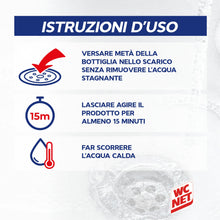 Carica l'immagine nel visualizzatore di Gallery, Wc Net Professional Sturascarichi 5 Azioni in 1, Disgorgante Gel, 1000 ml