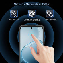 Carica l'immagine nel visualizzatore di Gallery, Cover per OPPO A6/A6X/A6T Pro 4G/5G + 2 Pezzi Vetro Temperato, Custodia Protettiva Morbida in Silicone TPU Anticaduta e 