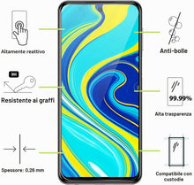 Carica l'immagine nel visualizzatore di Gallery, Vetro Temperato per Xiaomi Redmi Note 9S, 9 PRO, 9 PRO MAX [3 Pezzi] Vetrino Protettivo Pellicola Protezione Schermo
