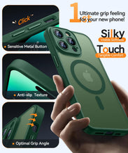 Carica l'immagine nel visualizzatore di Gallery, CANSHN Cover Magnetica per iPhone 14 Pro(6,1 Pollici), Compatibile con MagSafe, [Protezione Completa Della Fotocamera], 