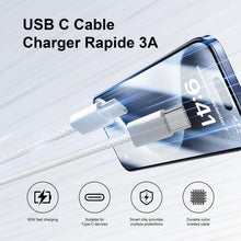 Carica l'immagine nel visualizzatore di Gallery, Cavo iPhone 18 17 16 15 Ricarica Rapida 1M 2Pezzi, 60W Nylon Cavo USB C USB C Apple Cavo USB Type-C Ricarica Rapida per 