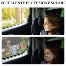 Carica l'immagine nel visualizzatore di Gallery, DEPAR Parasole per auto per bambini con protezione UV, set di 2 pezzi, 51 x 31 cm, parasole per finestrini laterali, mot